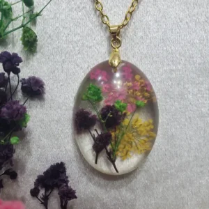 Handmade Resin Pendant - Garden Prism