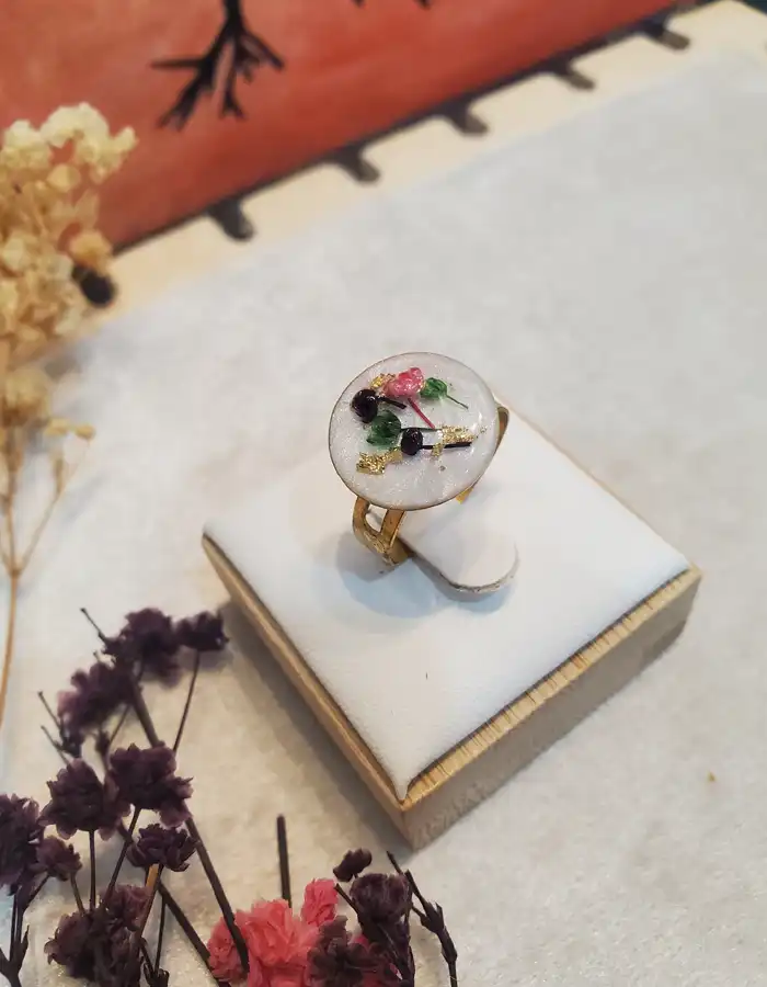Handmade Resin Ring - Bloom Sphere