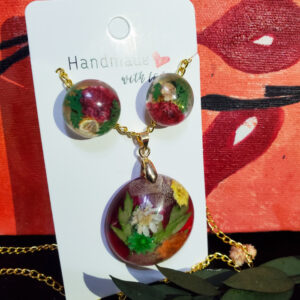 Raqs-e-Gulbasta Pendant and Earrings Set