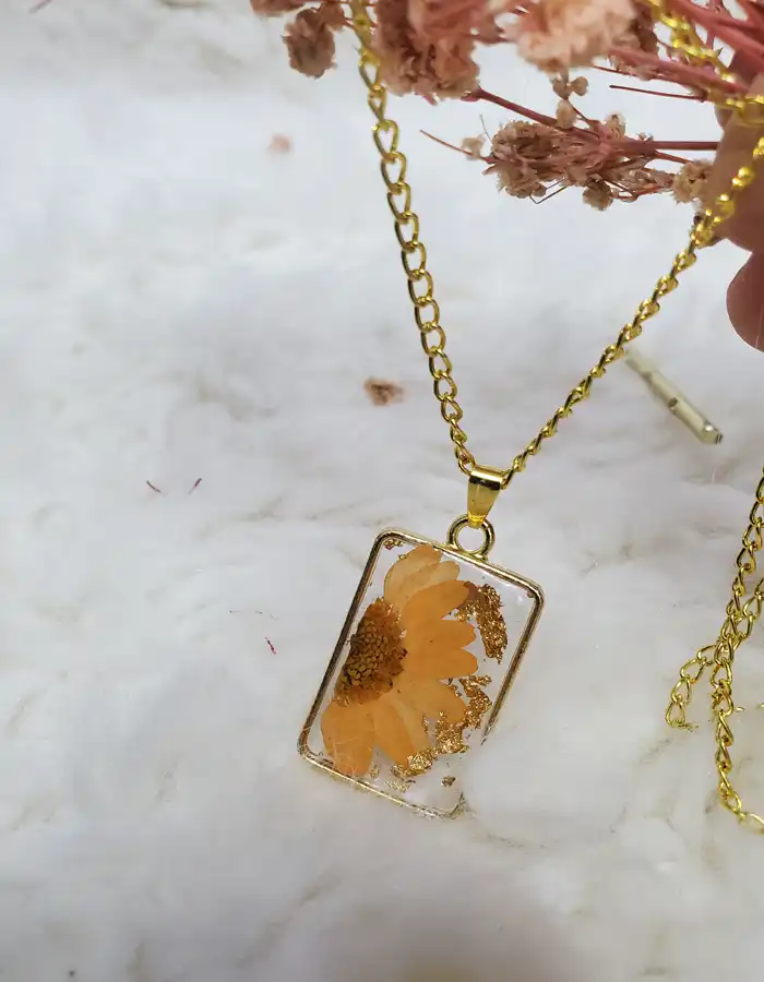 Rectangle Resin Pendant - FlameLeaf