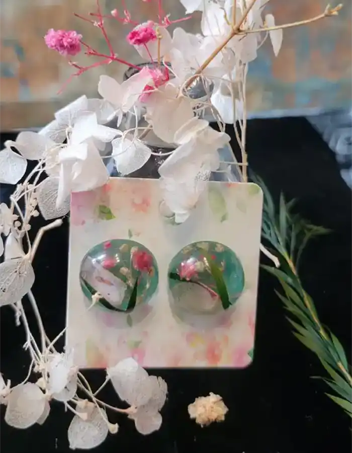 Resin Earrings - Morning Bloom