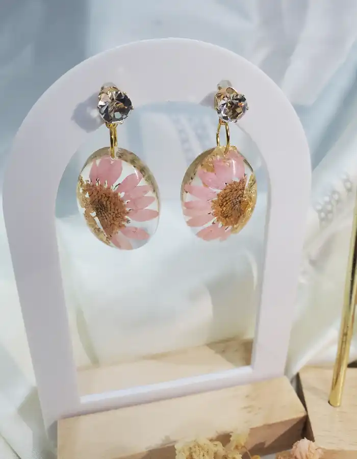 Resin Jewellery Set Earrings & Pendant