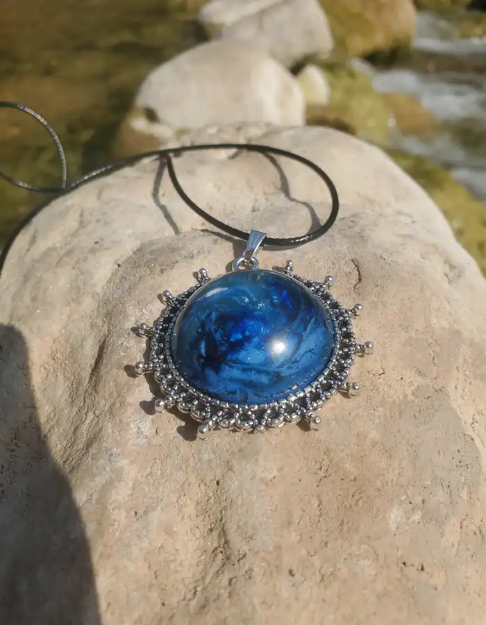 Resin Pendant - Galaxy Bound
