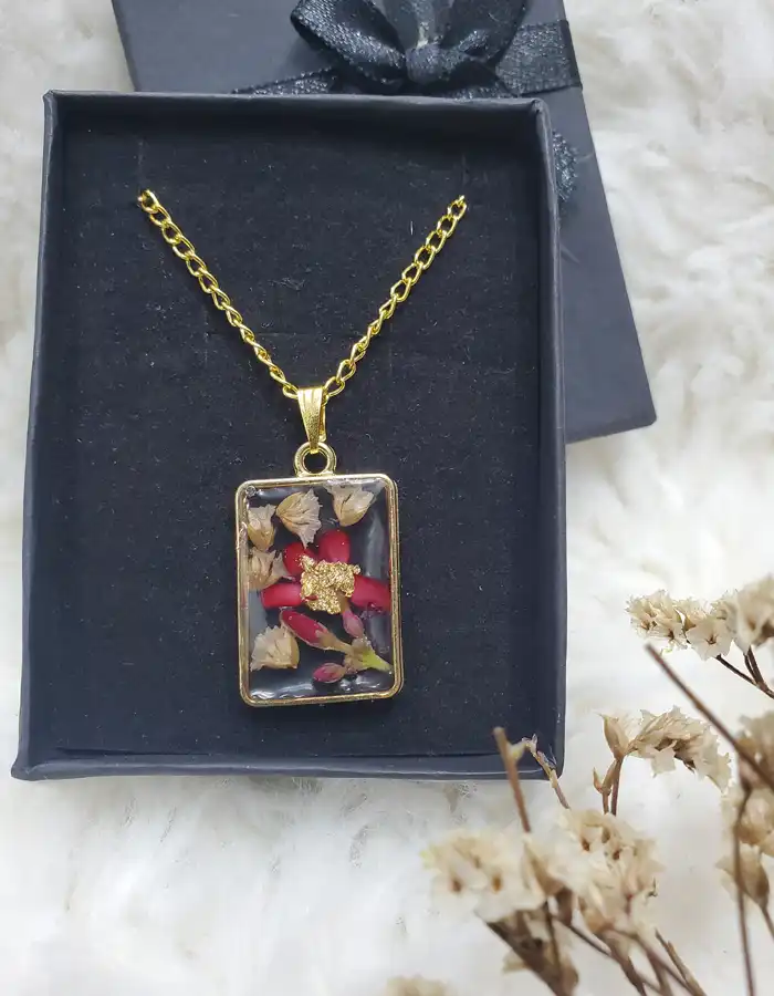 Resin Pendant - Gilded Silence