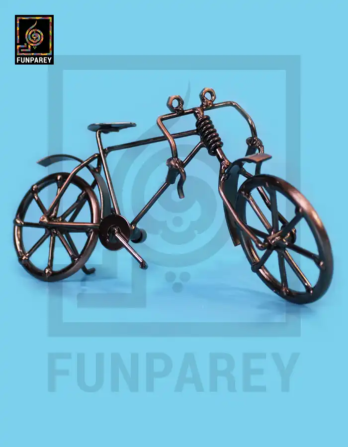 Retro Bike Desk Sculpture – Metallic Cycle 2