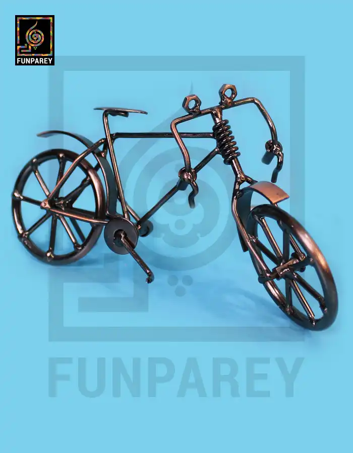 Retro Bike Desk Sculpture – Metallic Cycle 2