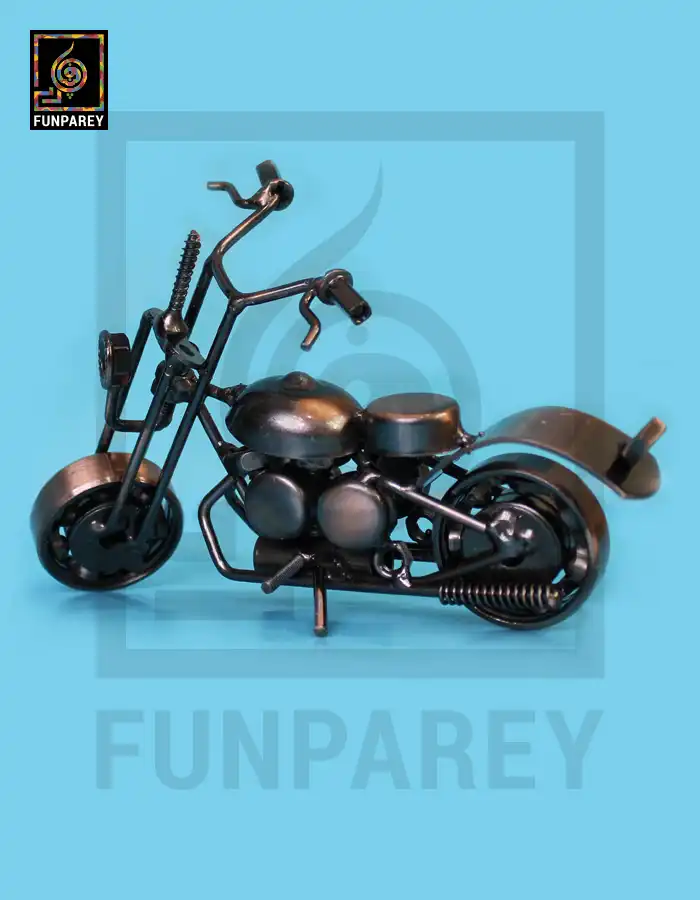 Retro Bike Desk Sculpture – Metallic Roadster