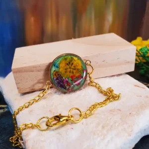 Round Resin Bracelet - Tales of Flowers