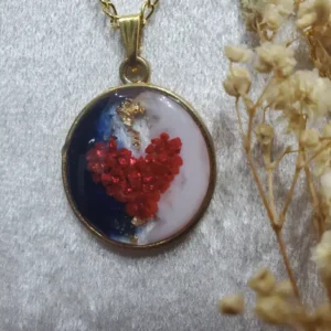 Round Resin Pendant - Alchemist’s Garden