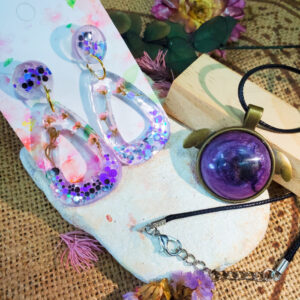 Serenade in Purple Pendant and Earrings Set