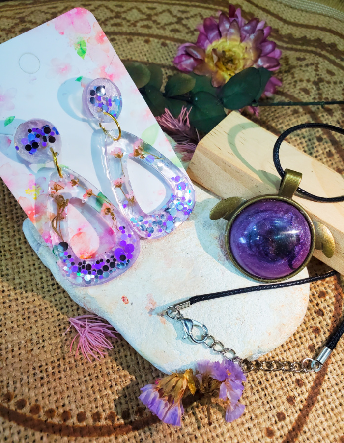 Serenade in Purple Pendant and Earrings Set