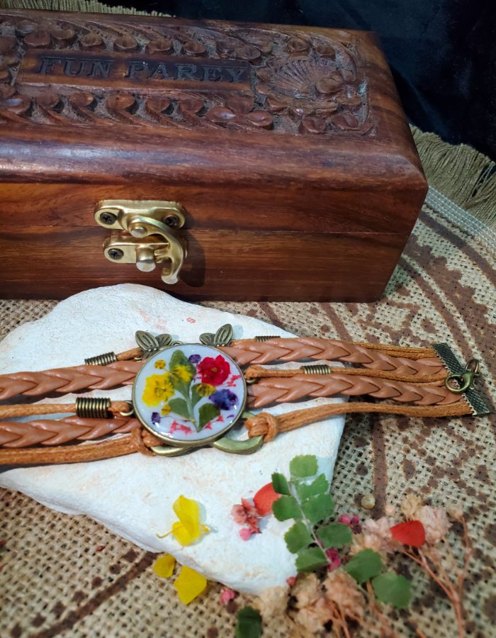 Serenade of Spring Leather Strap Bracelet