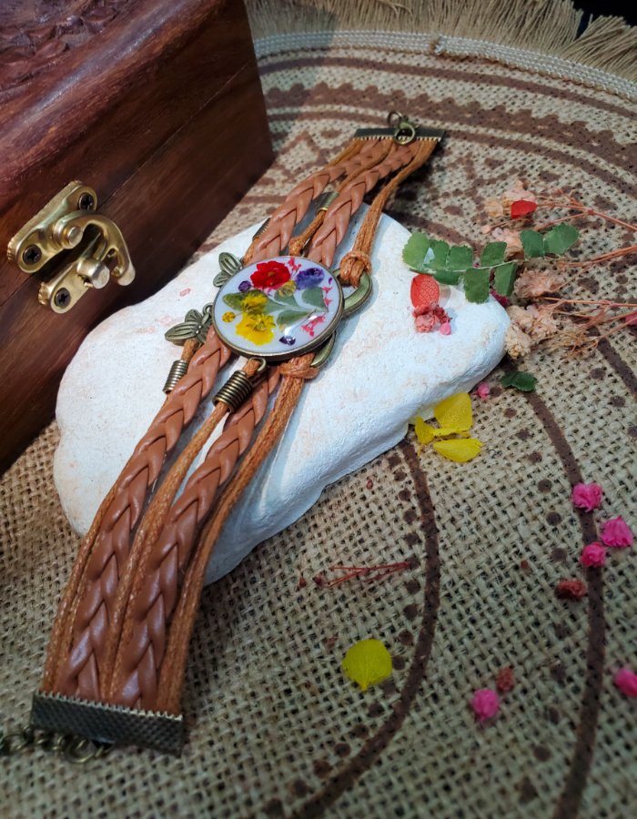 Serenade of Spring Leather Strap Bracelet