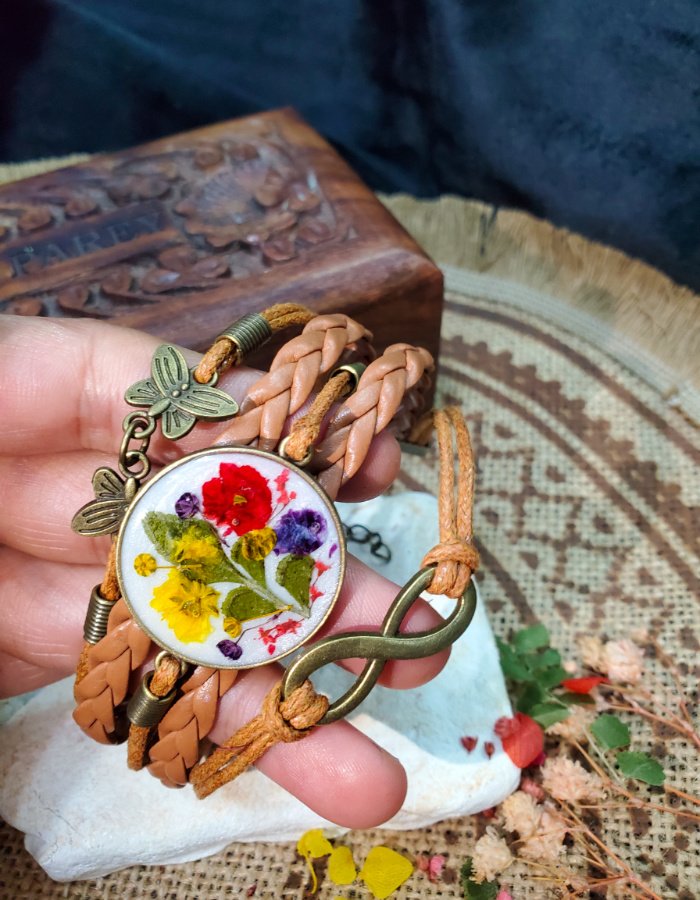 Serenade of Spring Leather Strap Bracelet