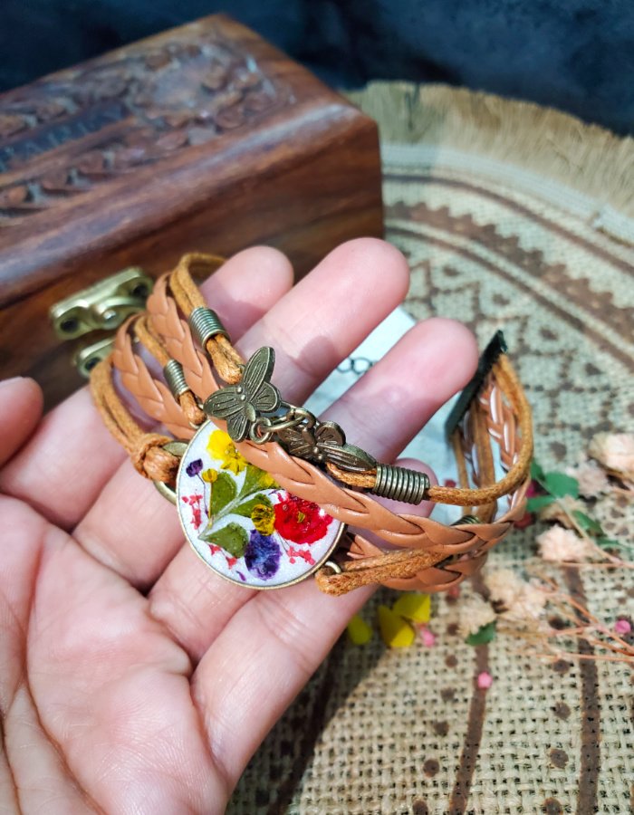 Serenade of Spring Leather Strap Bracelet