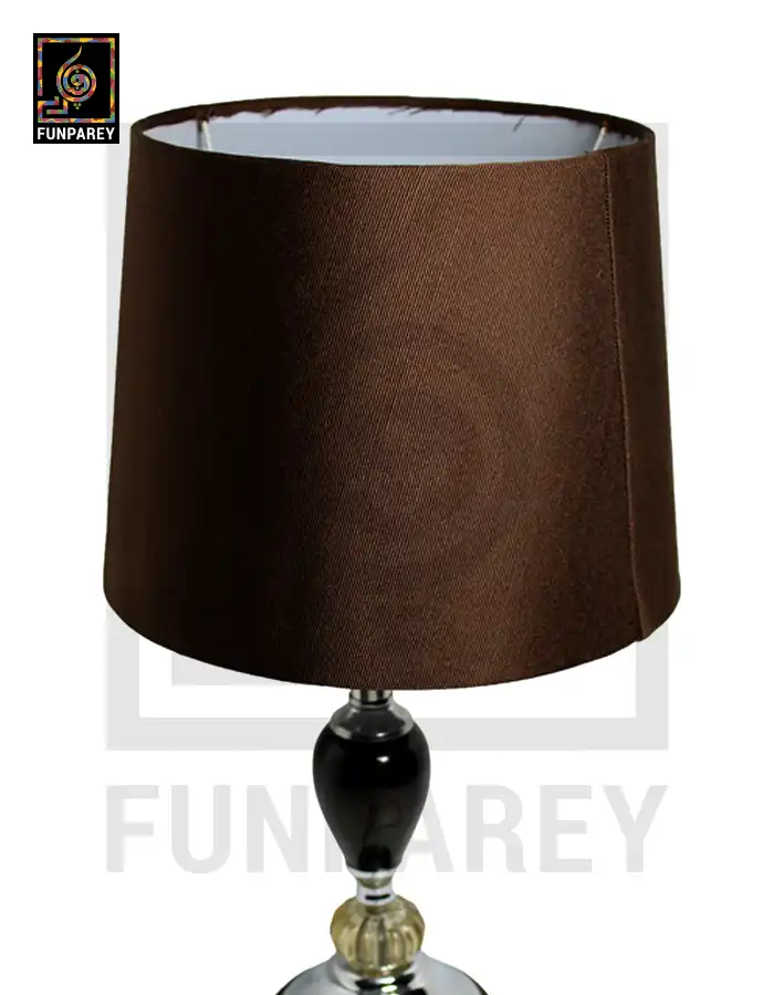 Table Lamp with Brown Shade