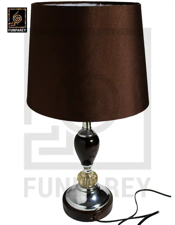 Table Lamp with Brown Shade