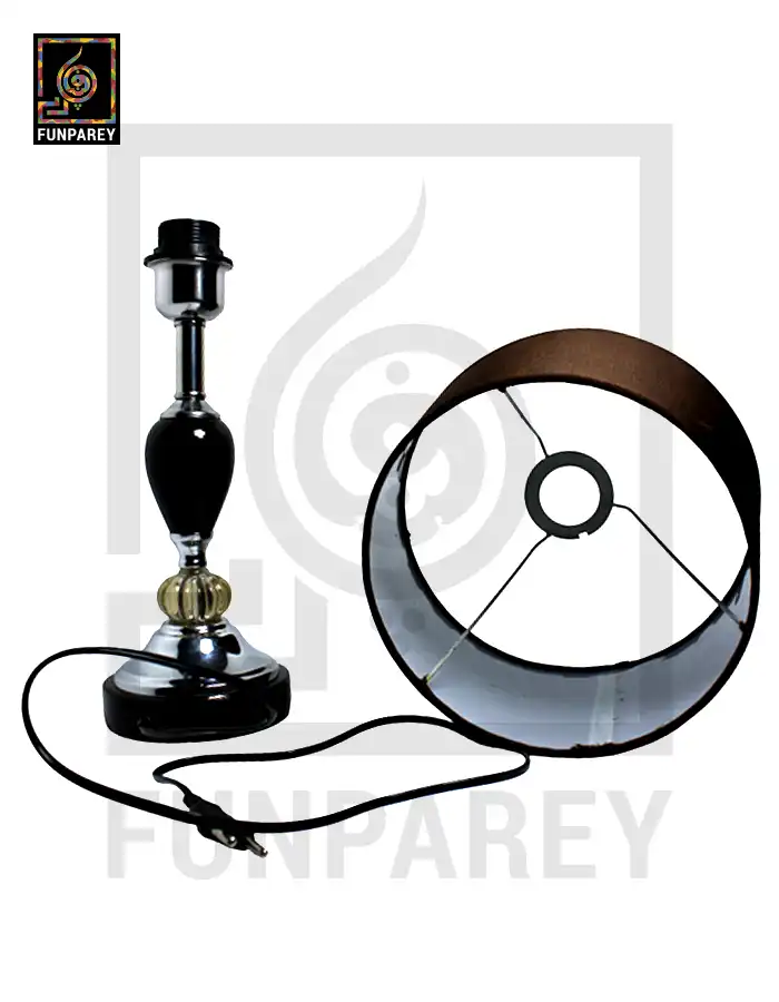 Table Lamp with Brown Shade