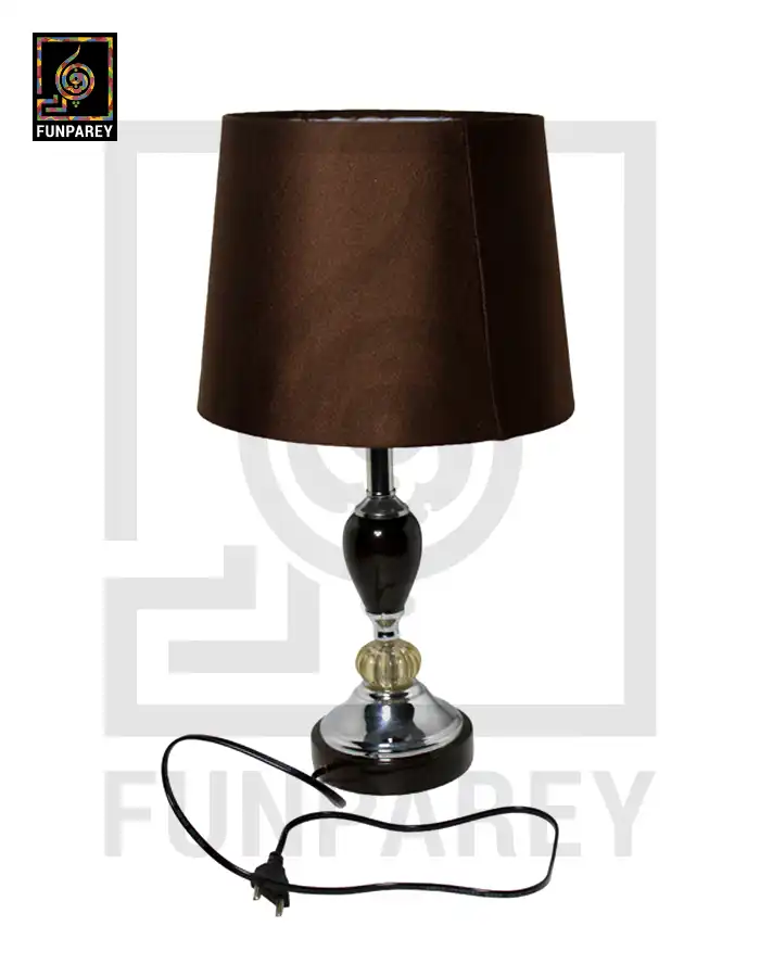 Table Lamp with Brown Shade