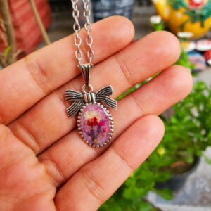 Twilight Bloom in Bow Pendant