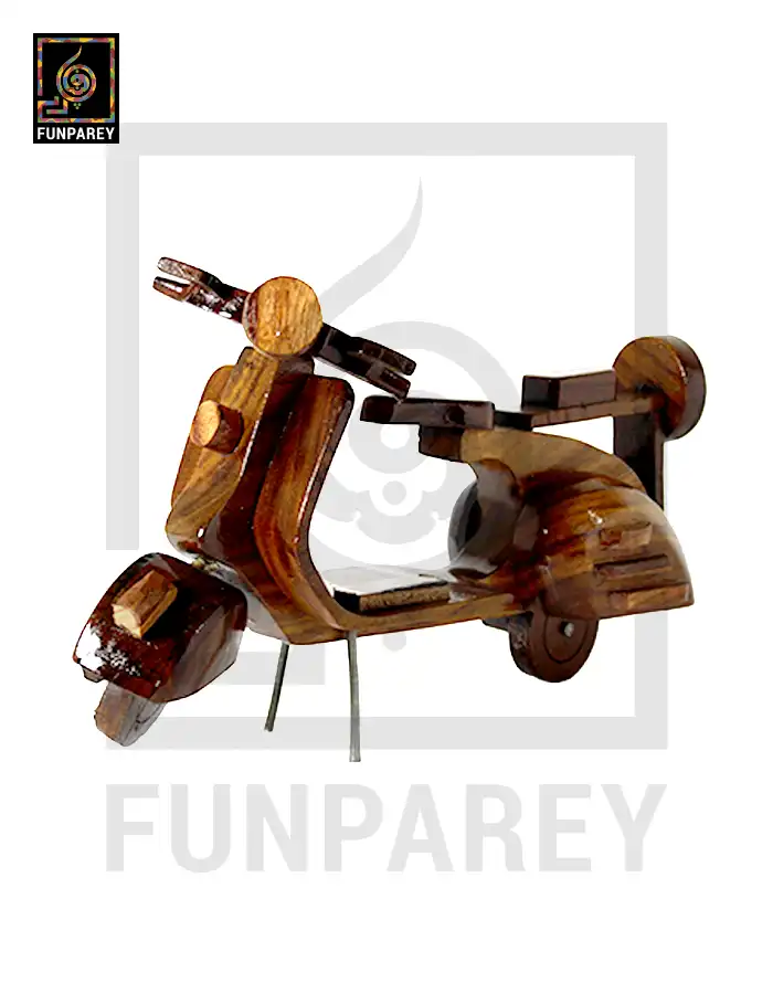 Wooden Vespa Scooter Model