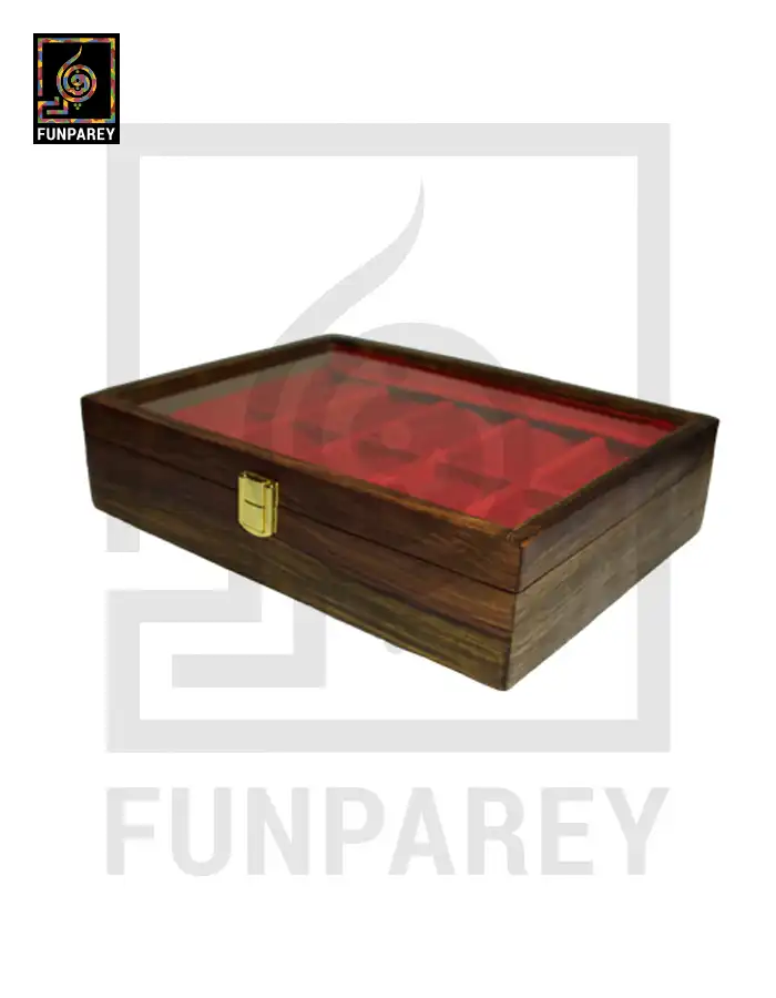 Wooden Watch Box with Compartments