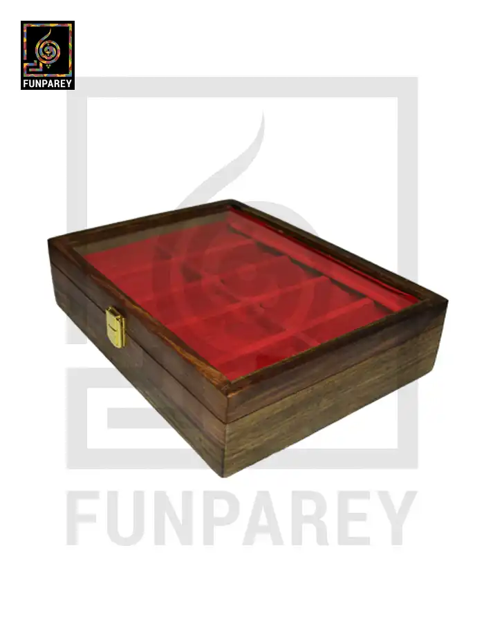 Wooden Watch Box with Compartments