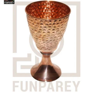 Vintage Style Hammered Copper Glass